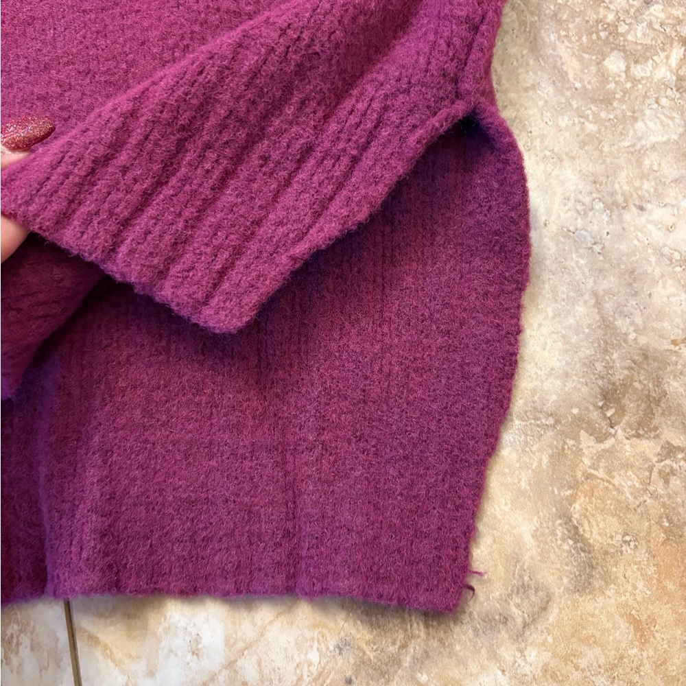NWOT Free People Peaches Oversized Tunic Sweater in Plum Caspia Women’s Medium - Picture 12 of 16